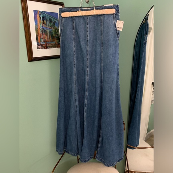 Free People Catch The Sun Denim Maxi Skirt - Picture 12 of 14